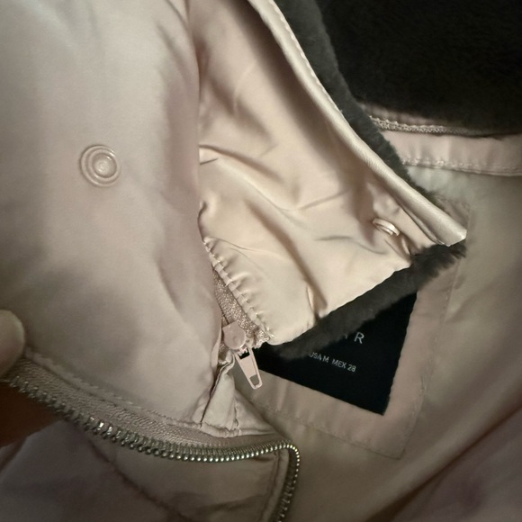 Zara Pink Quilted Puffer Vest with Dark Faux-Fur Collar - Picture 9 of 9